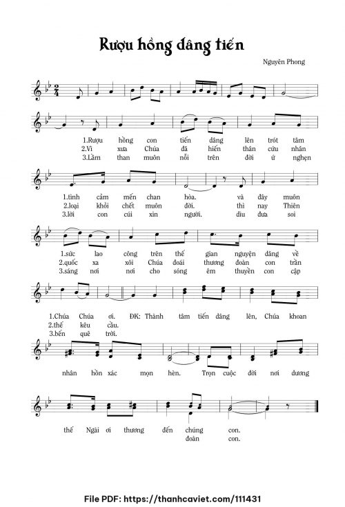 Rượu hồng dâng tiến - Nguyên Phong - trang 1