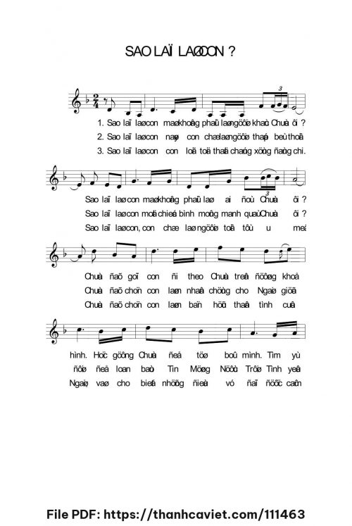 Sao lại là con - Lm. Nguyễn Duy - trang 1