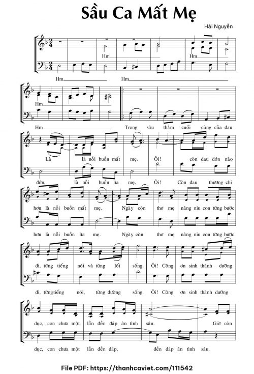 Sầu ca mất mẹ - Hải Nguyễn - trang 1