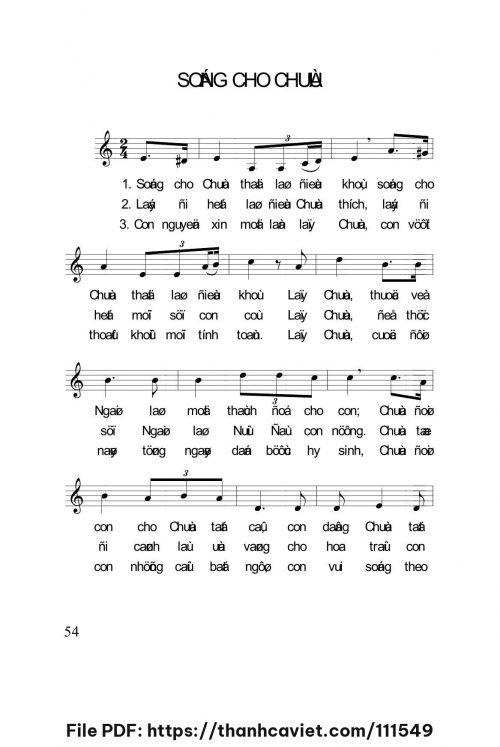Sống cho Chúa - Lm. Nguyễn Duy - trang 1