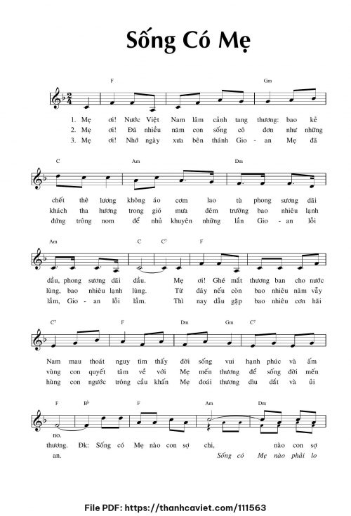 Sống Có Mẹ - Chưa biết - trang 1