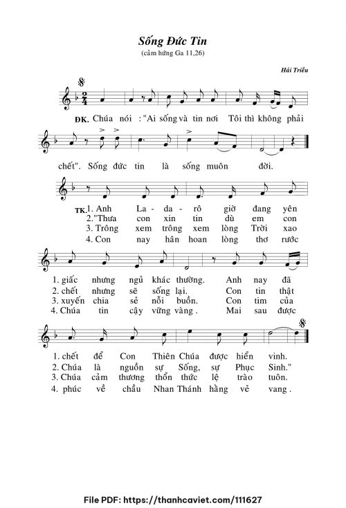 Sống Đức Tin - Hải Triều - trang 1