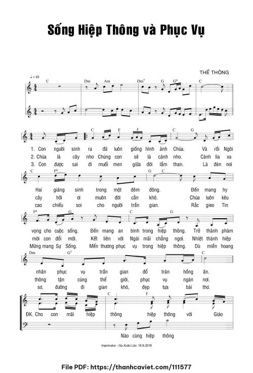 Sống hiệp thông và phục vụ - Thế Thông - trang 1