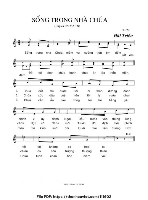 Sống trong nhà Chúa - Hải Triều - trang 1