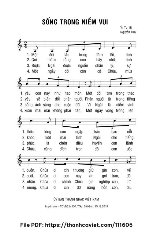 Sống trong niềm vui - Lm. Nguyễn Duy - trang 1