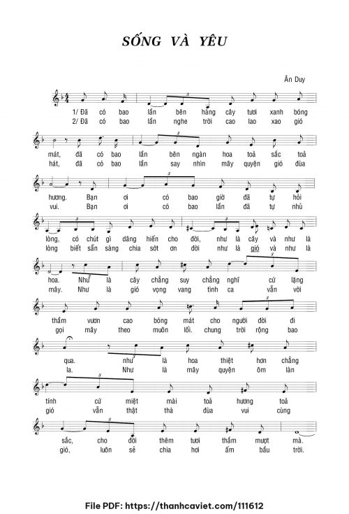 Sống và yêu - Ân Duy - trang 1