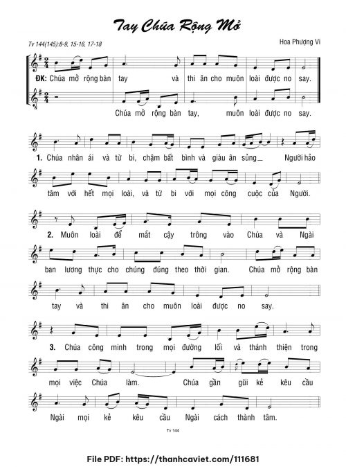 Tay Chúa rộng mở - Tín Vy (Hoa Phượng Vi) - trang 1