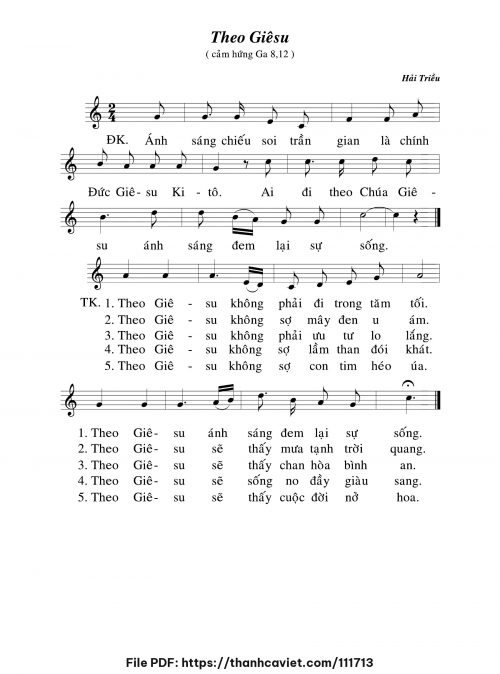 Theo Giêsu - Hải Triều - trang 1