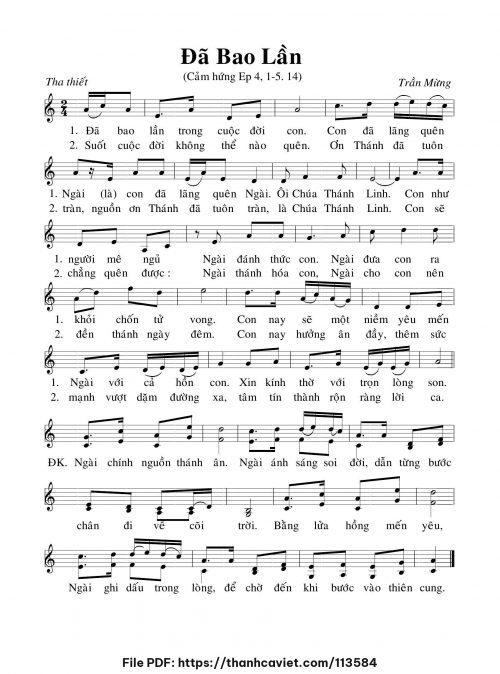Đã bao lần - Trần Mừng - trang 1