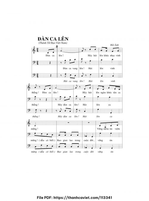 Đàn ca lên - Hải Ánh - trang 1