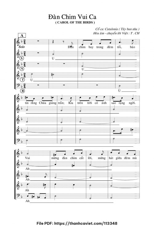 Đàn Chim Vui Ca - T. CH - trang 1