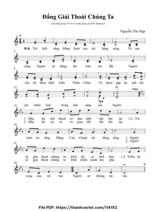 Đấng giải thoát chúng ta - Nguyễn Thu Nga - trang 1