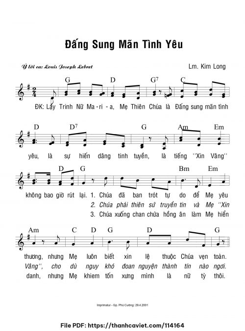 Đấng sung mãn tình yêu - Lm. Kim Long - trang 1