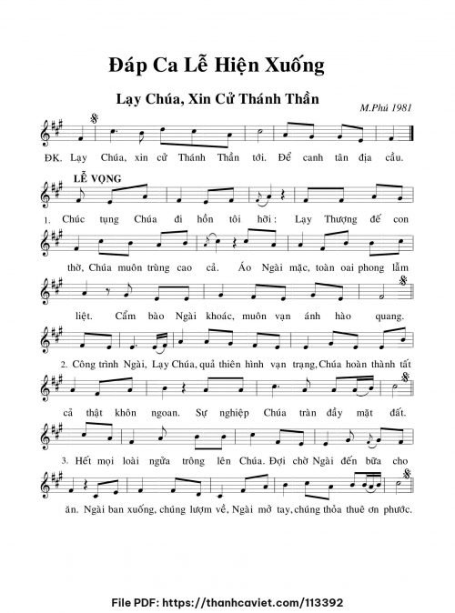 Đáp ca Lễ Hiện Xuống - M. Phú - trang 1