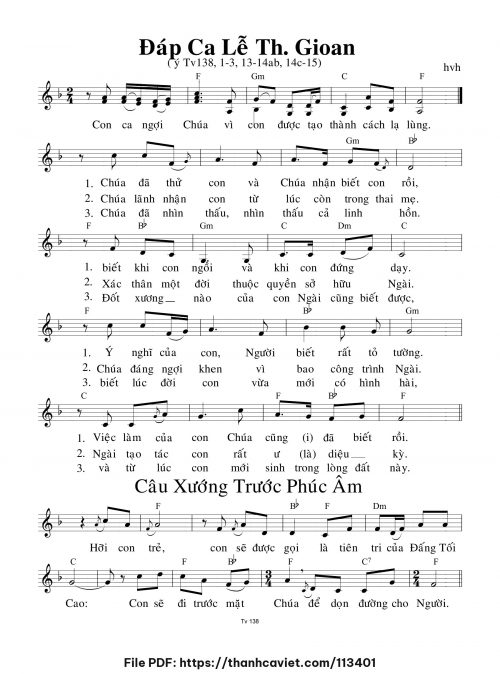 Đáp ca Lễ Thánh Gioan - hvh - trang 1