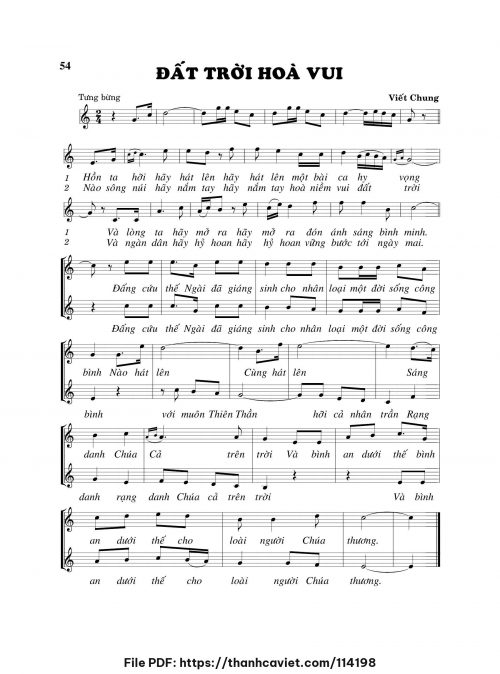 Đất trời hòa vui - Viết Chung - trang 1