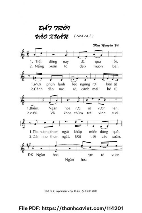 Đất trời vào xuân - Mai Nguyên Vũ - trang 1
