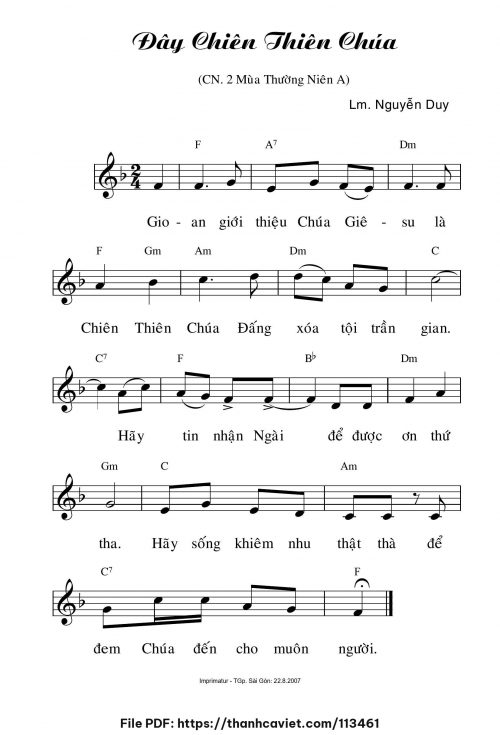 Đây Chiên Thiên Chúa - Lm. Nguyễn Duy - trang 1