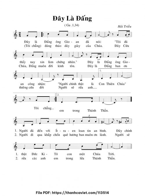 Đây là Đấng - Hải Triều - trang 1