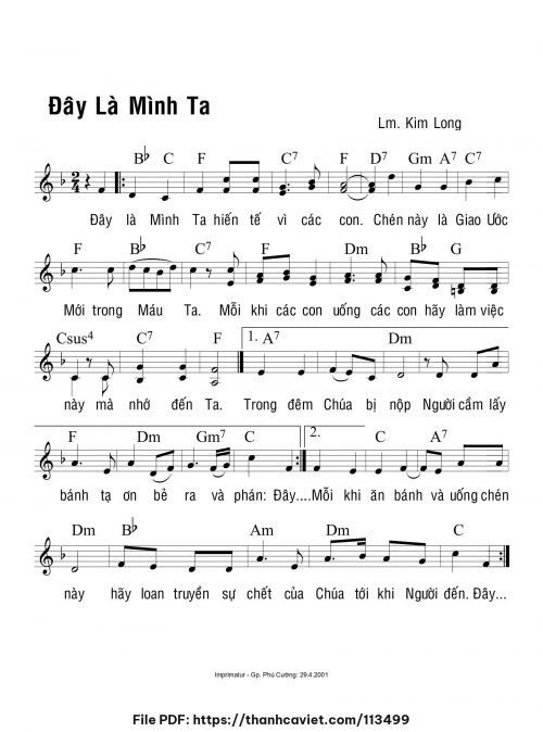 Đây là mình Ta - Lm. Kim Long - trang 1