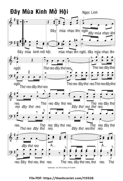 Đây mùa kinh mở hội - Ngọc Linh - trang 1
