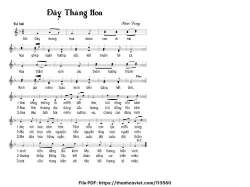 Đây tháng hoa - Lm. Kim Long - trang 1