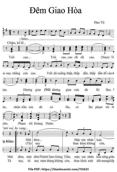 Đêm Giao hòa - Đạo Tử - trang 1