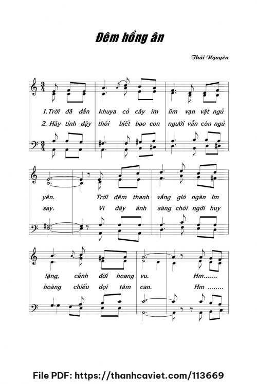 Đêm hồng ân - Lm. Thái Nguyên - trang 1