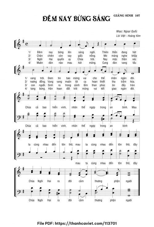Đêm nay bừng sáng - Lm. Hoàng Kim - trang 1