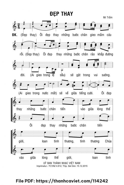 Đẹp thay - Lm. Mi Trầm - trang 1