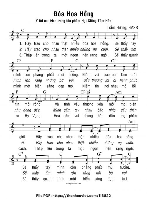 Đóa hoa hồng - Sr. Trầm Hương - trang 1