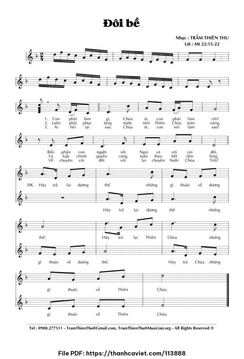 Đôi bề - Trầm Thiên Thu - trang 1