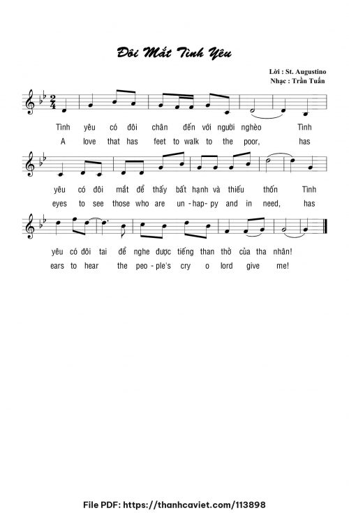 Đôi mắt tình yêu - Lm. Trần Tuấn - trang 1