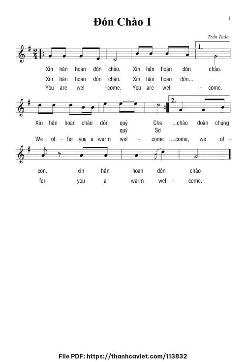 Đón chào 1 - Lm. Trần Tuấn - trang 1