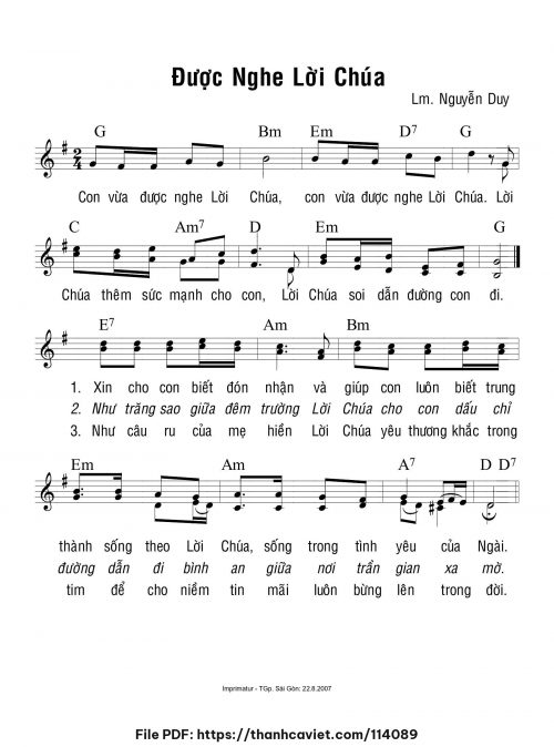 Được nghe lời Chúa - Lm. Nguyễn Duy - trang 1