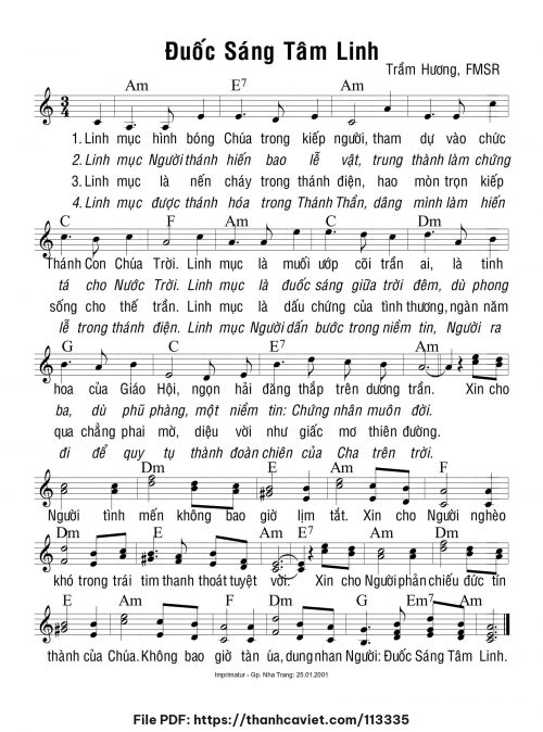 Đuốc sáng tâm linh - Sr. Trầm Hương - trang 1