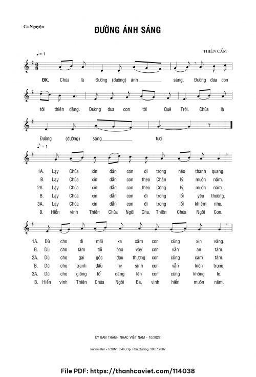 Đường ánh sáng - Lm. Thiện Cẩm - trang 1