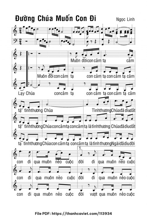 Đường Chúa muốn con đi - Ngọc Linh - trang 1