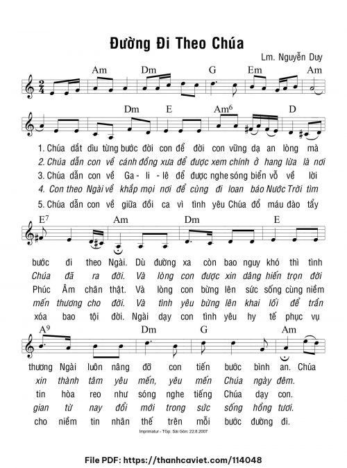 Đường đi theo Chúa - Lm. Nguyễn Duy - trang 1
