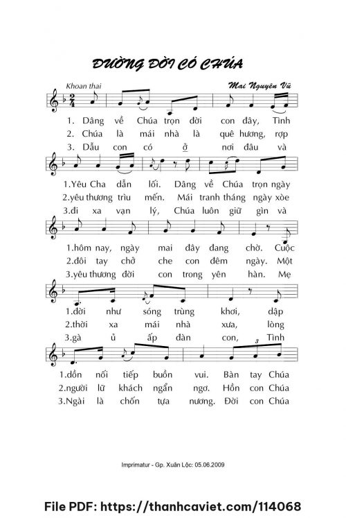 Đường đời có Chúa - Mai Nguyên Vũ - trang 1