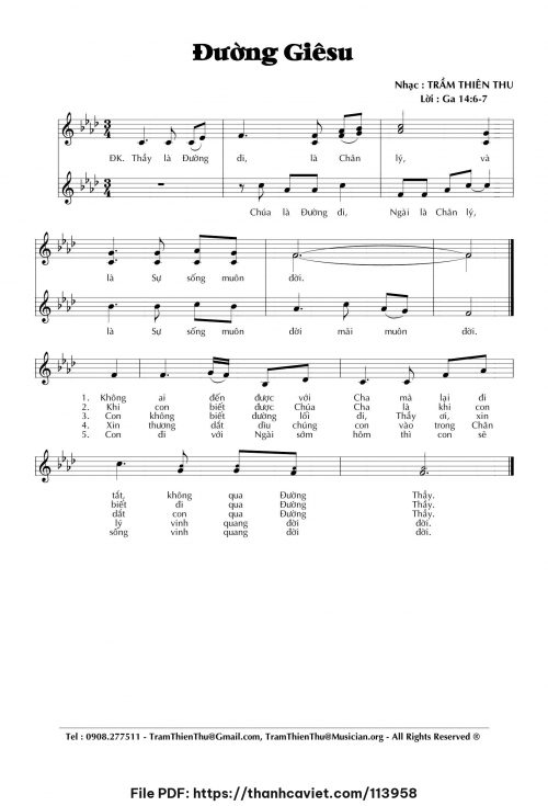 Đường Giêsu - Trầm Thiên Thu - trang 1