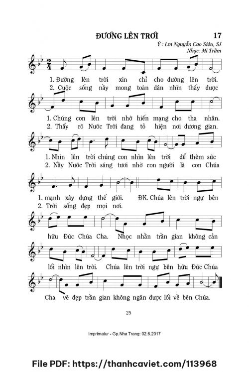 Đường lên trời - Lm. Mi Trầm - trang 1
