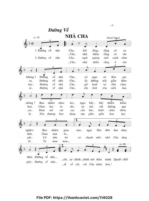 Đường về nhà Cha - Thanh Thanh - trang 1