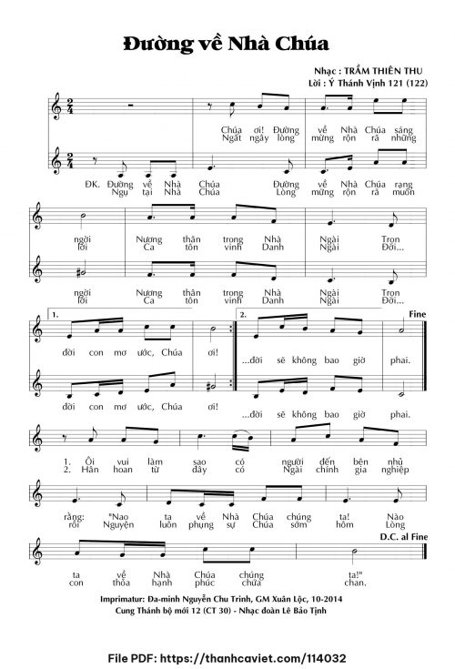 Đường về nhà Chúa - Trầm Thiên Thu - trang 1