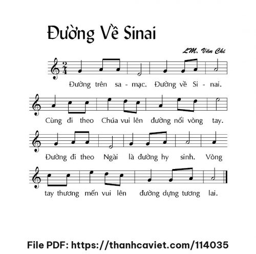 Đường Về Sinai - Lm. Văn Chi - trang 1