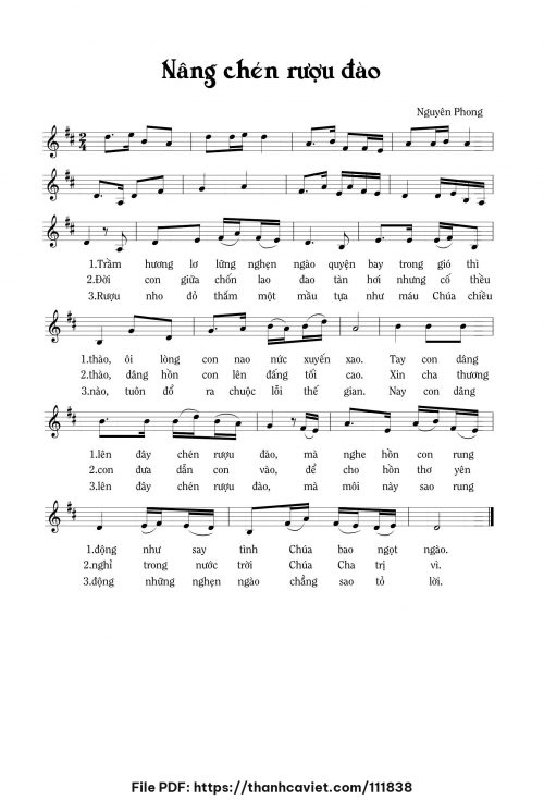 Nâng chén rượu đào - Nguyên Phong - trang 1