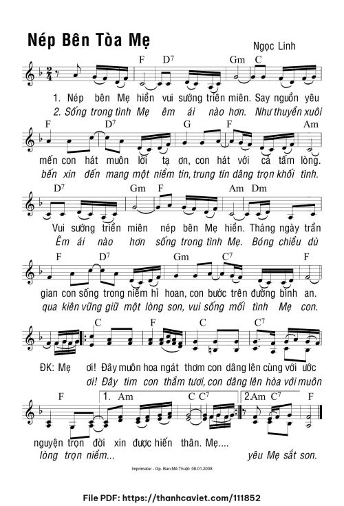 Nép bên toà Mẹ - Ngọc Linh - trang 1