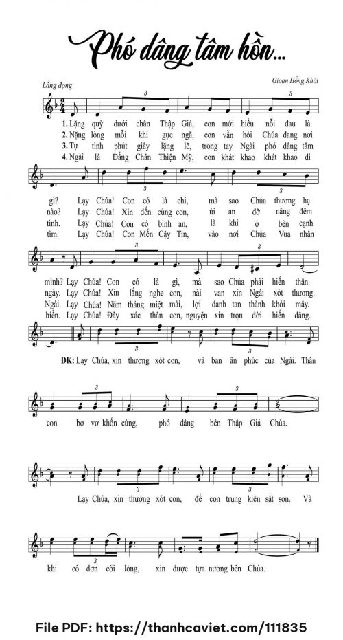 Phó Dâng Tâm Hồn - Gioan Hồng Khôi - trang 1