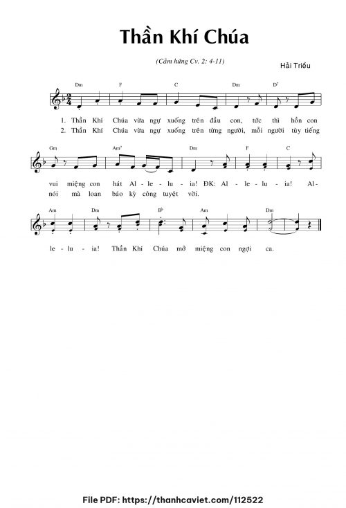 Thần Khí Chúa - Hải Triều - trang 1