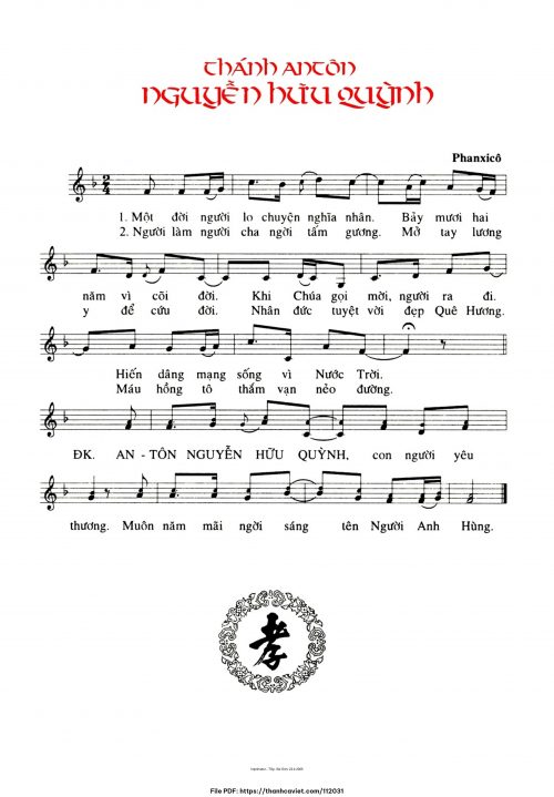 Thánh Antôn Nguyễn Hữu Quỳnh - Phanxicô - trang 1